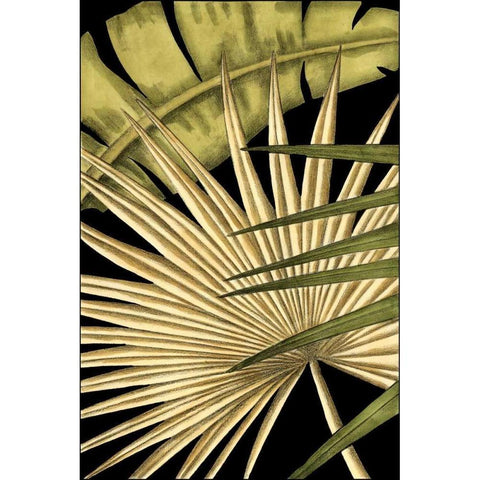 Rustic Tropical Leaves I Black Modern Wood Framed Art Print by Harper, Ethan