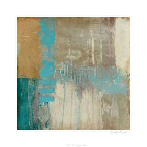 Shore I White Modern Wood Framed Art Print with Double Matting by Goldberger, Jennifer