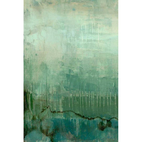 Emerald Sky I Black Modern Wood Framed Art Print with Double Matting by Goldberger, Jennifer