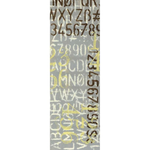 Numbered Letters I Black Modern Wood Framed Art Print by Goldberger, Jennifer