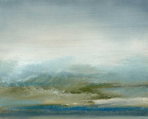Sea II White Modern Wood Framed Art Print with Double Matting by Gordon, Sharon
