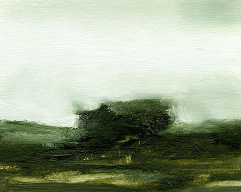 Verdant II Black Ornate Wood Framed Art Print with Double Matting by Gordon, Sharon