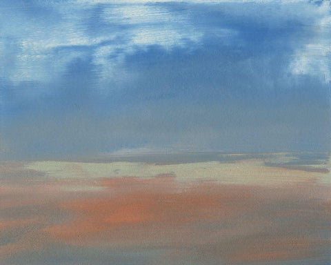 CaribeII White Modern Wood Framed Art Print with Double Matting by Gordon, Sharon