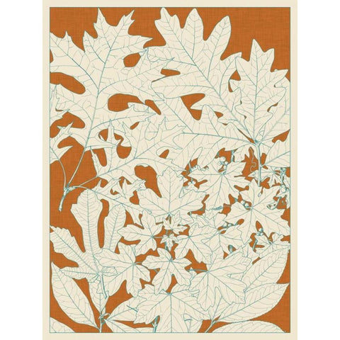 Leaves from Nature II White Modern Wood Framed Art Print by Vision Studio