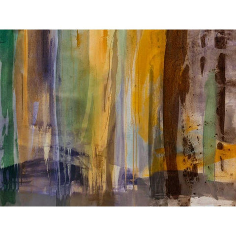 Intuition V Black Modern Wood Framed Art Print with Double Matting by Jasper, Sisa