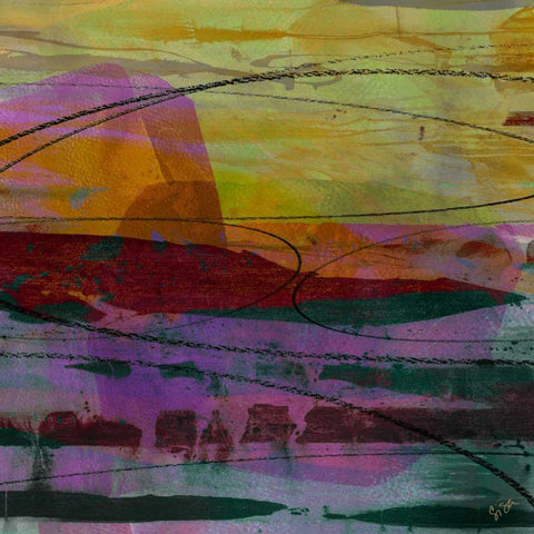 Impression III Black Modern Wood Framed Art Print with Double Matting by Jasper, Sisa