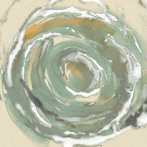 Flora II White Modern Wood Framed Art Print with Double Matting by Jasper, Sisa