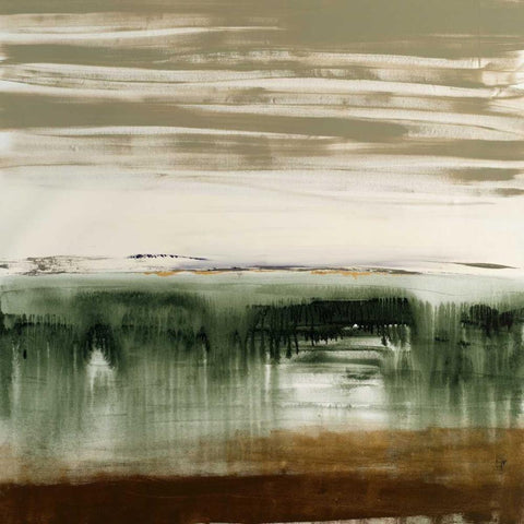 Juncture II Black Modern Wood Framed Art Print with Double Matting by Jasper, Sisa