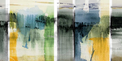 Forest Horizon I Black Ornate Wood Framed Art Print with Double Matting by Jasper, Sisa