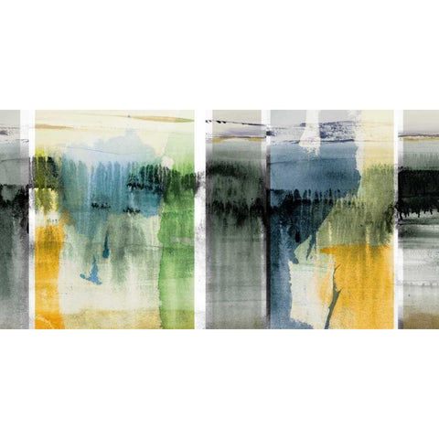 Forest Horizon I Black Modern Wood Framed Art Print with Double Matting by Jasper, Sisa