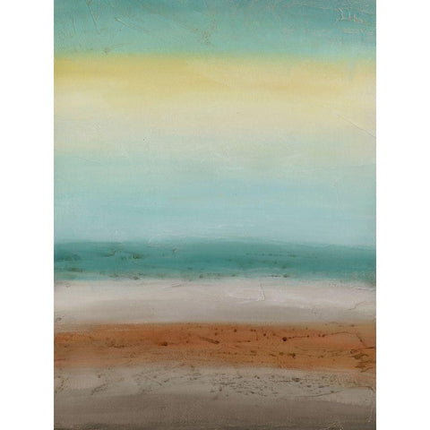 Seaside Serenity I Black Modern Wood Framed Art Print with Double Matting by Vess, June Erica