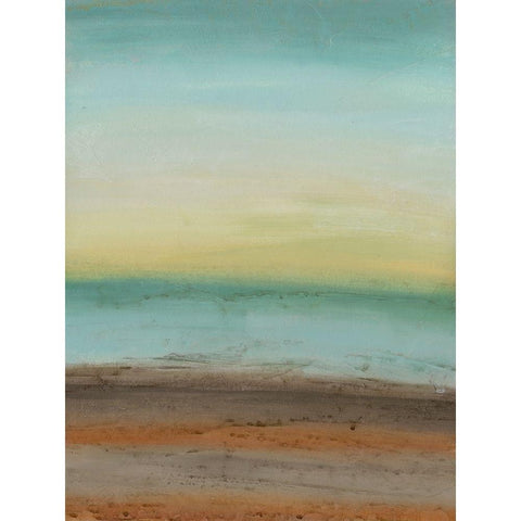 Seaside Serenity II Black Modern Wood Framed Art Print with Double Matting by Vess, June Erica