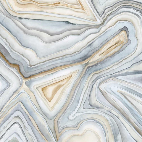 Agate Abstract I White Modern Wood Framed Art Print by Meagher, Megan