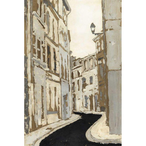 Non-Embellished Streets of Paris II White Modern Wood Framed Art Print by Meagher, Megan