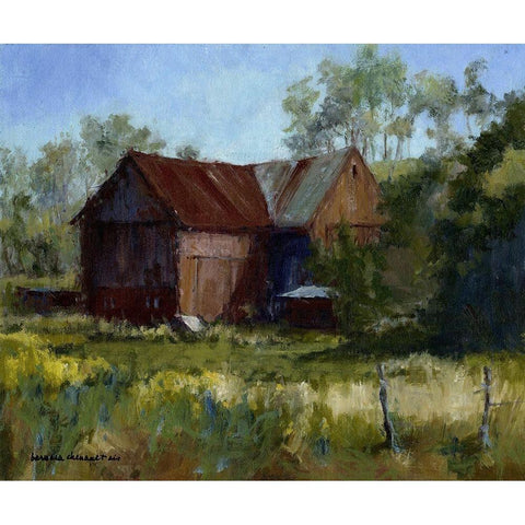 Amish Country Barn White Modern Wood Framed Art Print by Chenault, Barbara