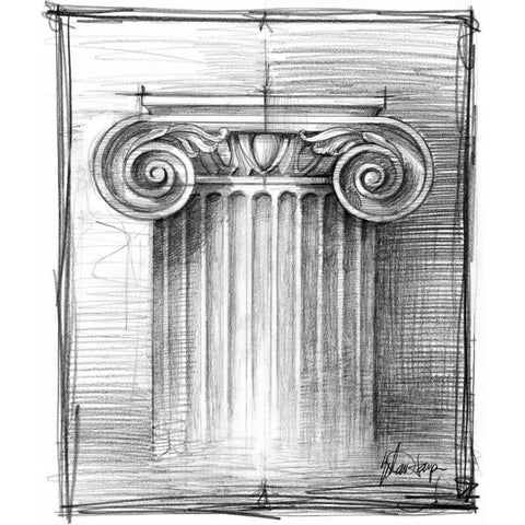 Non-Embellished Decorative Ornament III Black Modern Wood Framed Art Print with Double Matting by Harper, Ethan