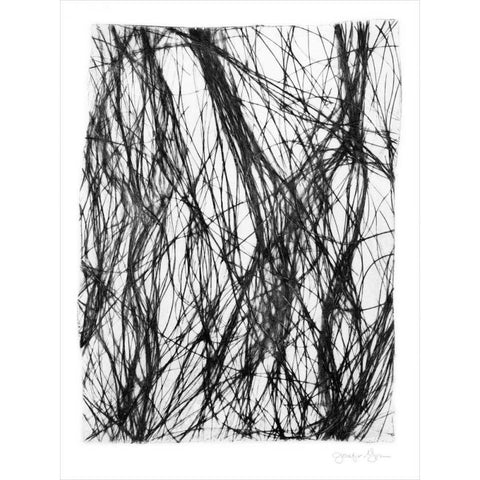 Free Flow I Black Modern Wood Framed Art Print by Goldberger, Jennifer