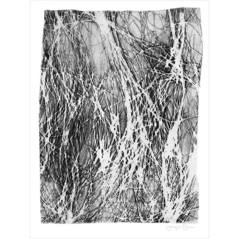 Free Flow III Black Modern Wood Framed Art Print with Double Matting by Goldberger, Jennifer