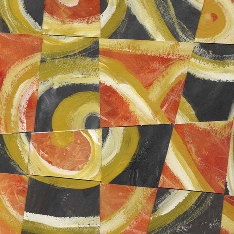 Fire and Slate I Black Modern Wood Framed Art Print with Double Matting by Choate, Lisa