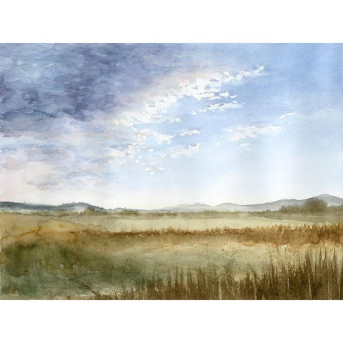 Montana Horizon I Gold Ornate Wood Framed Art Print with Double Matting by Meagher, Megan