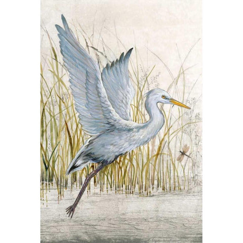 Heron Sanctuary I Gold Ornate Wood Framed Art Print with Double Matting by OToole, Tim