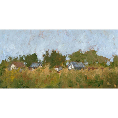 Rural Panorama II Gold Ornate Wood Framed Art Print with Double Matting by Harper, Ethan