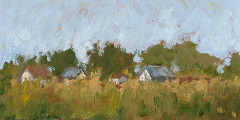 Rural Panorama II Black Ornate Wood Framed Art Print with Double Matting by Harper, Ethan