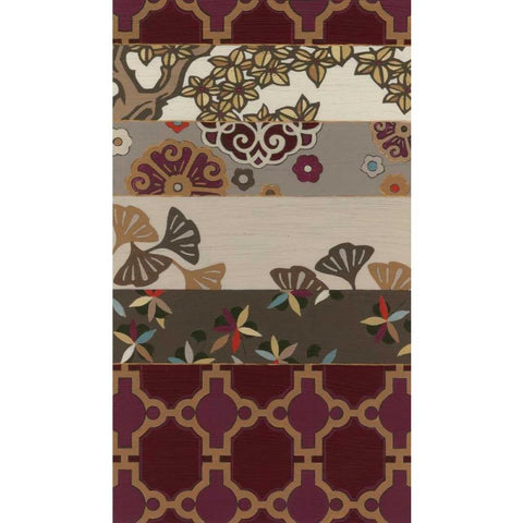 Autumnal Tapestry II Gold Ornate Wood Framed Art Print with Double Matting by Vess, June Erica