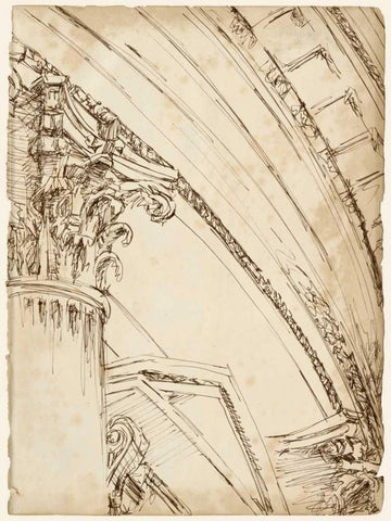 Architects Sketchbook III Black Ornate Wood Framed Art Print with Double Matting by Harper, Ethan