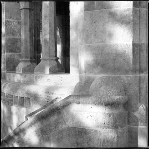 Architecture Detail V Budapest Black Ornate Wood Framed Art Print with Double Matting by DeNardo, Laura