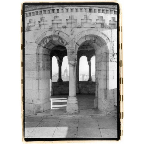 Fishermans Bastion I Budapest White Modern Wood Framed Art Print by DeNardo, Laura