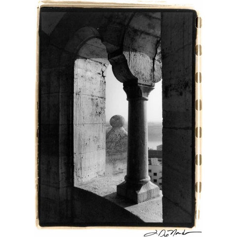 Fishermans Bastion II Budapest Black Modern Wood Framed Art Print with Double Matting by DeNardo, Laura