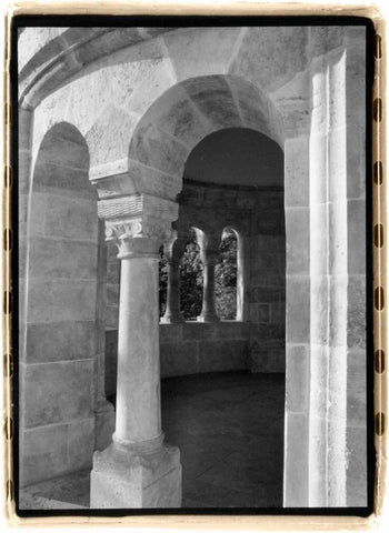 Fishermans Bastion IV Budapest Black Ornate Wood Framed Art Print with Double Matting by DeNardo, Laura