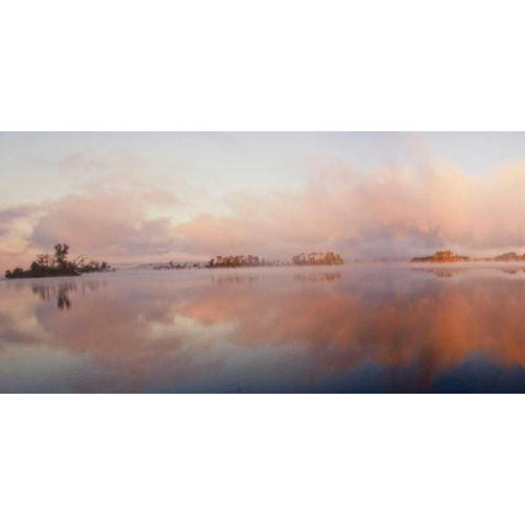 The Islands Panorama White Modern Wood Framed Art Print by Head, Danny