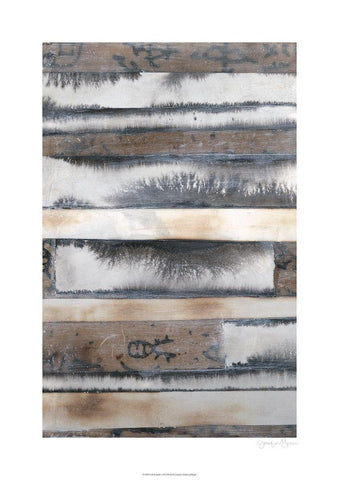 Earth and Smoke I White Modern Wood Framed Art Print with Double Matting by Goldberger, Jennifer