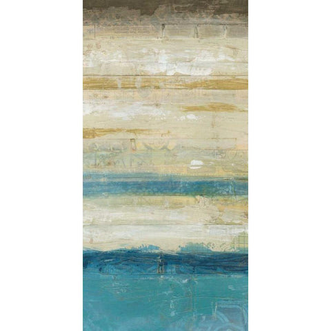 Ocean Strata I Black Modern Wood Framed Art Print with Double Matting by Vess, June Erica