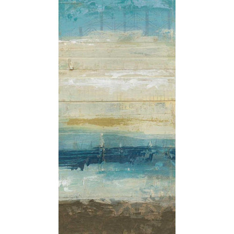 Ocean Strata II Black Modern Wood Framed Art Print with Double Matting by Vess, June Erica