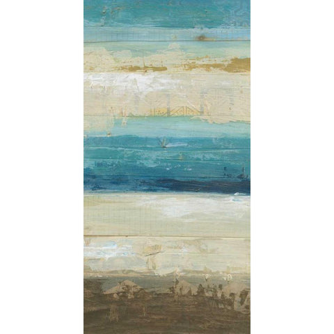 Ocean Strata IV Black Modern Wood Framed Art Print with Double Matting by Vess, June Erica