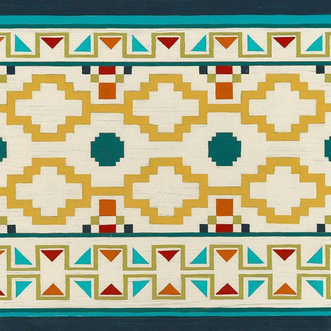 Southwest Geometry II Gold Ornate Wood Framed Art Print with Double Matting by Vess, June Erica