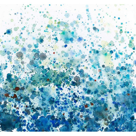 Speckled Sea I Black Modern Wood Framed Art Print with Double Matting by Meagher, Megan