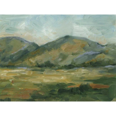 Impasto Landscape II Black Modern Wood Framed Art Print with Double Matting by Harper, Ethan