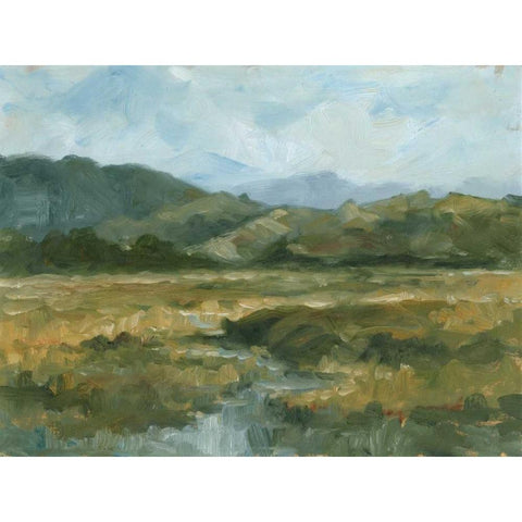 Impasto Landscape III Gold Ornate Wood Framed Art Print with Double Matting by Harper, Ethan