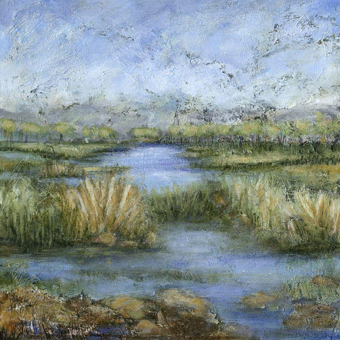 Marshland II White Modern Wood Framed Art Print by Crawford, Beverly
