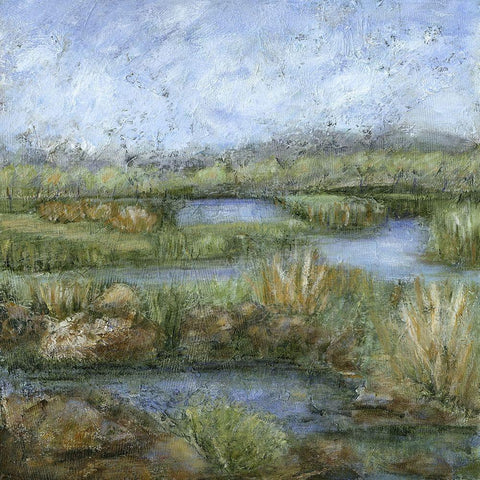 Marshland IV Gold Ornate Wood Framed Art Print with Double Matting by Crawford, Beverly