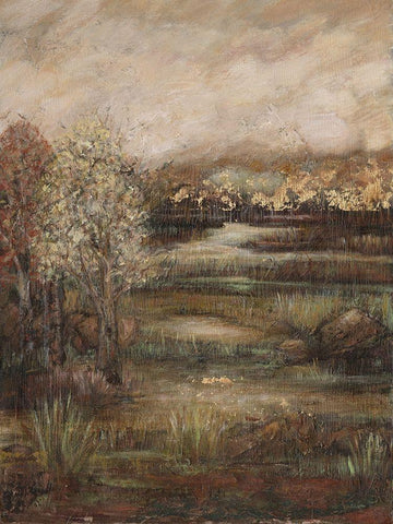 Field of Dreams I Black Ornate Wood Framed Art Print with Double Matting by Crawford, Beverly