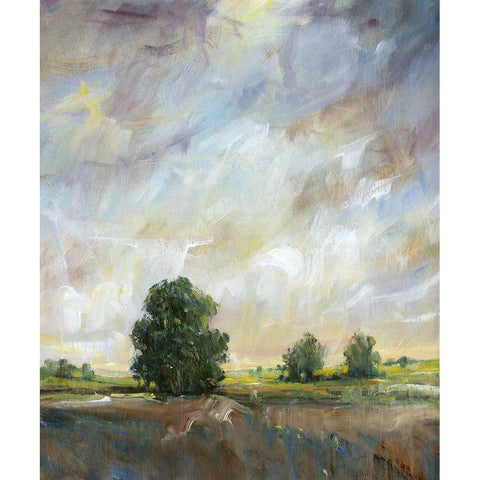 Amber Glow I White Modern Wood Framed Art Print by OToole, Tim
