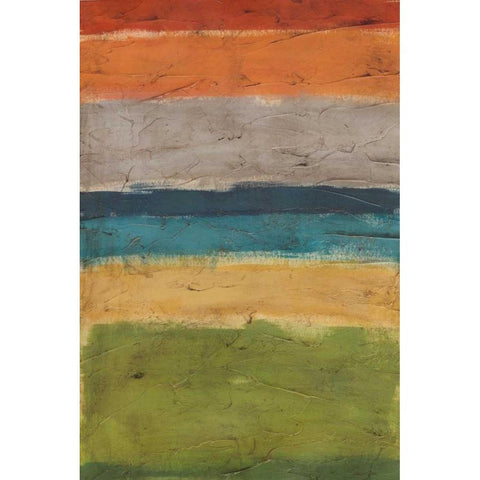 Mesa Strata II Black Modern Wood Framed Art Print with Double Matting by Vess, June Erica