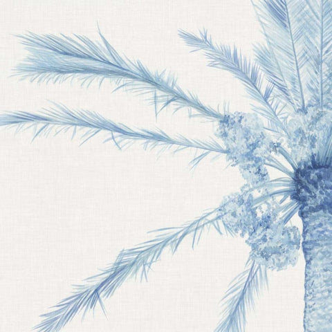 Chambray Palms I White Modern Wood Framed Art Print by Meagher, Megan