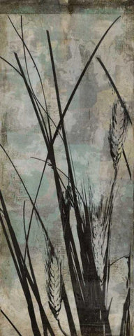 Wild Grasses I White Modern Wood Framed Art Print with Double Matting by Goldberger, Jennifer