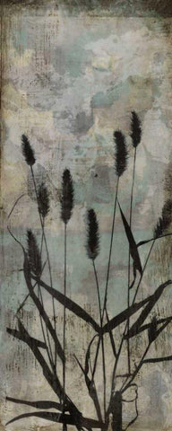 Wild Grasses II Black Ornate Wood Framed Art Print with Double Matting by Goldberger, Jennifer
